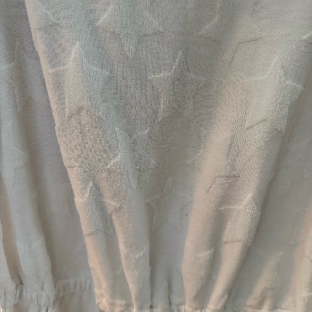 Crewcuts White Star Embossed Shorts Romper - Picture 2 of 3